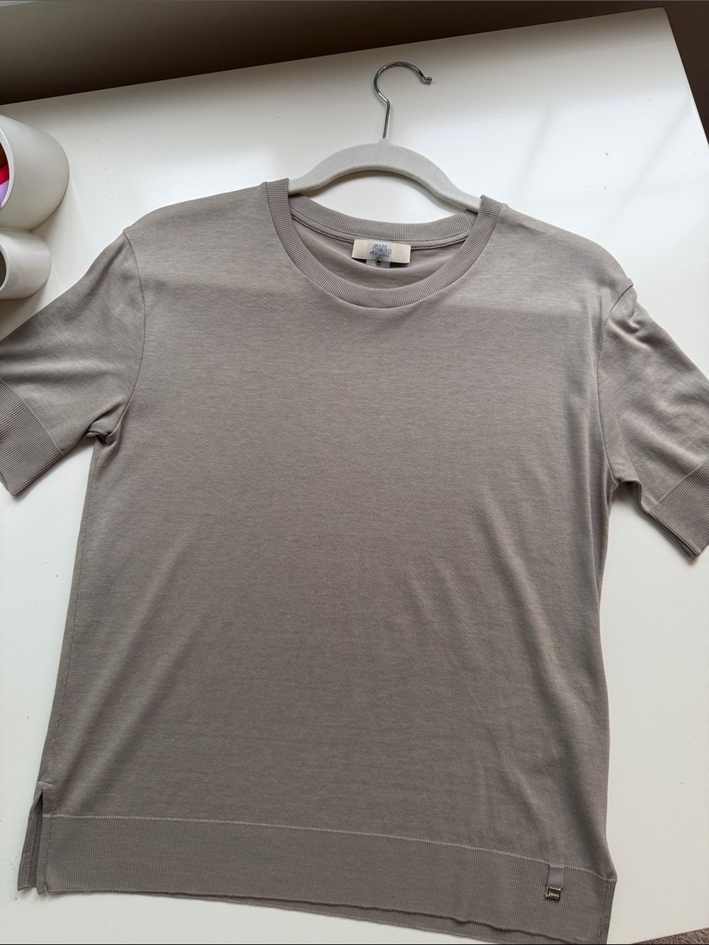 Herno Short Sleeve Crewneck Tee in Taupe